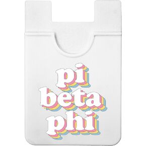 Sorority Shop Pi Beta Phi Koala Pouch - Retro Design Card Holder for Phone Case- Phone Wallet Stick On - Ultra-Thin and Lightweight Phone Case Wallet - Holds Cards and Cash