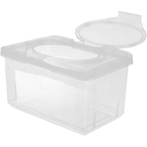 Cabilock Wipes Box Clear Container with Lid Plastic Baby Wipes Dispenser for Portable Travel Napkin Tissue Storage Case Box in Saudi Arabia