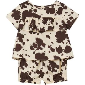 Wrangler Baby-Girls Cowhide Top And Bloomer Set