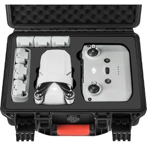 YETEETH Hard Case for DJI Mini 4K, Mini 2, Mini 2 SE, Waterproof & Shock Proof Carrying Travel Case for DJI Mini 4K, Mini 2, Mini 2 SE Accessories (Only Case)