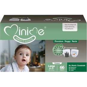 Minime Baby Training Pants - Size 2T-3T (20-34 lbs), 66 Count, Premium Hypoallergenic Training Underwear, Fragrance Free Disposable Baby Diaper Pants