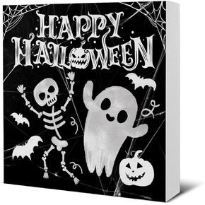Funny Halloween Decorations Halloween Bathroom Decor Funny Gothic Bathroom Wooden Block Sign Home Indoor Decor 5 x 5 Inches