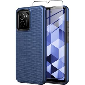 for HMD Vibe Phone Case N159V TA-1590 Cover with Tempered Glass Screen Protector,Dual Layer Heavy Duty Shockproof Protection Phone Case Cover for HMD Vibe (Rose) in Kuwait