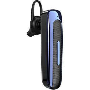 Goshyda Headset, Single Ear Hanging Business Earbuds, Bluetooth Handsfree Earpiece with Microphone, 500 Hours Standby Time Driving Headset (Blue)