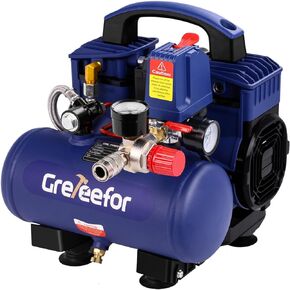 Air Compressor Portable, Ultra Quiet 60 dB, 13-Second Quick Fill, 1 Gallon Compact, Oil-Free for Tire Inflation/Nail Gun/Pneumatic Tools/Cleaning in Home or Shop Projects, 1.5HP
