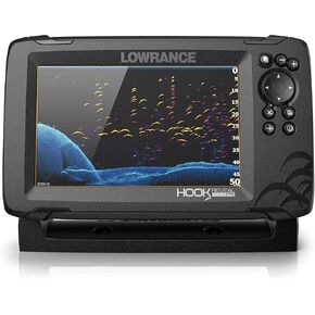 Lowrance Hook Reveal 7 Fish Finder 7 Inch Screen with Transducer and C-MAP Preloaded Map Options (Renewed)