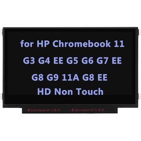 LCD Screen Replacement for HP Chromebook 11 G3 G4 EE G5 G6 G7 G9 11A G8 EE, ProBook G2, Stream Pro Series LCD LED Display Panel HD 30 Pin EDP (Non Touch)