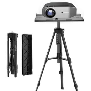 Vamvo Projector Stand, Portable Projector Tripod Laptop Stand with Case, Multi-Function Stand, DJ Equipment Holder Mount, Adjustable Height 16'' to 45'' with Tray, Suitable for Home Theater or Stage