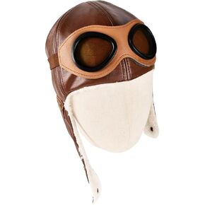 Kids Pilot Hat Aviator Warm Cap with Earflaps Toddler Winter Hat Baby Trapper Hat Ear Protect Beanie Hat for Boys Girls