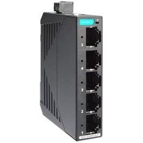 Moxa EDS-G2005-ELP , 5-Port Full Gigabit Entry-Level Unmanaged Switch with 5 10/100/1000 BaseT(X) Ports, 12/24/48 Power Input, Plastic housing, -10 to 60°C Operating Temperature