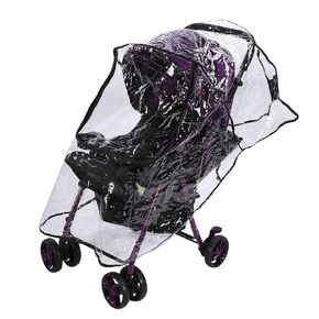 Stroller Rain Cover 1Pc PVC Universal Waterproof Baby Stroller Rain Cover Dust Wind Pram Accessory