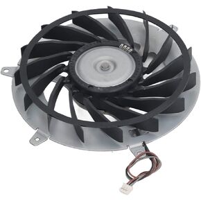 Oumefar Internal Cooling Fan, 15 Blades Cooling Fan Replacement Precise Cutting for PS3 Game Console Internal Heat Dissipation 12V 2.65A Internal Cooling Fan Replacement