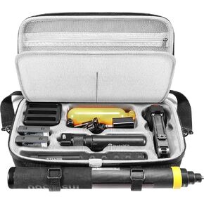 Carrying Case for Insta360 X4 Accessories, Portable Insta 360 X4 Action Camera Carry Bag Waterproof Hard Shell with Shoulder Strap for Store or Travel, Compatible with 3M 9.8ft Selfie Stick, Black