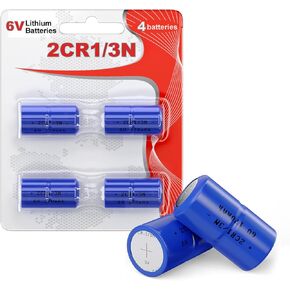2CR1/3N 6 Volt Dog Collar Receiver Battery for Extreme PTPIR-003, PTPFS-003 Series Receiver, Pet Stop PCC-100/200 Series Receiver, Dog Guard DG-3000/5000/9000 Series Receiver 4 Batteries