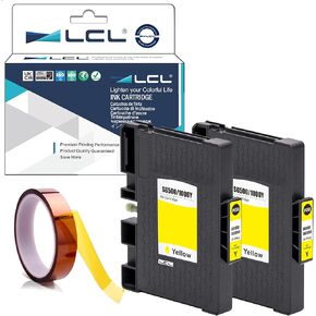 LCL Compatible Sublimation Ink Replacement for Sawgrass Virtuoso SG500 SG1000 PRINTAN Dink High Yield (2-Pack Yellow)
