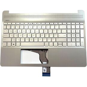 Replacement Upper Case Palmrest with Non-Backlit Keyboard Assembly for HP 15-EF 15-DY Laptop M17184-001