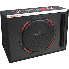Cerwin Vega HED Series Single 12" Subwoofer - 250W RMS Car Audio System with Vented Enclosure, 2Ω, Mesh Grill, and Black Carpet Stitching for Enhanced Bass Experience H6E12SV