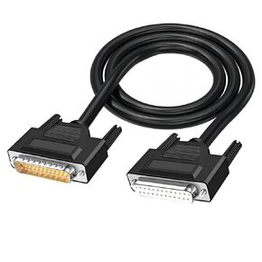 26AWG 10FT DB25 Male to Female RS232 Serial Extension Cable,2 Row 25-Pin Gold Plated Connector Straight Through Cord