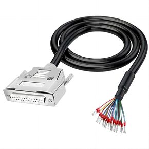 26AWG 10FT DB25 Female RS232 25 Pin Serial Extension Cable, Metal Case 25-Pin Gold Plated Connector with Bare Wire End Cable