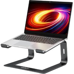 Urmust Laptop Stand for Desk Aluminum Computer Stand Riser Holder for Laptop Compatible with MacBook Air Pro, Dell, HP, Lenovo Samsung, Alienware All Laptops 11-15.6"(Rose Gold)