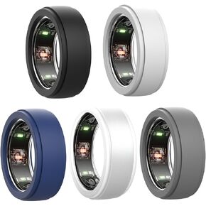 LDFAS Compatible for Samsung Galaxy Ring Cover, Silicone Ring Protective Compatible for Galaxy Ring Size 6 7 8 9 10 11 12 13, Elastic Ring Case for Galaxy Ring Set Box(5 Pcs),S-Multi Colors