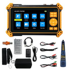 CCTV Camera Tester, 8MP TVI CVI AHD SDI CVBS Analog Camera Tester 5 inch TFT-LCD Screen Support Cable Tracer UTP Cable Tester PTZ Control HDMI in VGA in RS485 (HD-3200C)