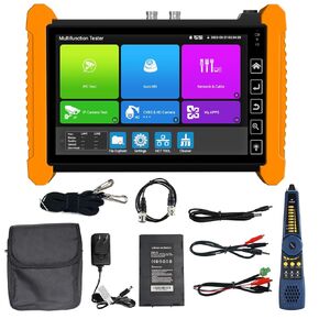 8K IP Camera Tester, CCTV Tester 7 inch Touchscreen 8MP TVI CVI AHD SDI CVBS Camera Tester RJ45 Cable Tester Network Tools WiFi PoE HDMI VGA (IPC-7600CADHS Plus)