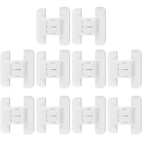 Gadpiparty 10pcs Baby Cabinet Locks Child Safety Drawer Locks Child Freezer Door Lock Self Adhesive Fridge Lock for Refrigerators Cabinets Wardrobes Supplies