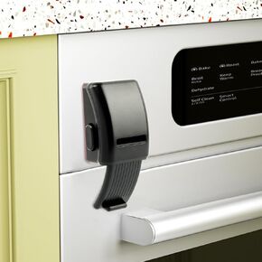 1Pcs Safety Oven Front Lock, Oven Lock Safety, Oven Door Lock, Easy to Install and Heat Resistant, Proofing(Black)