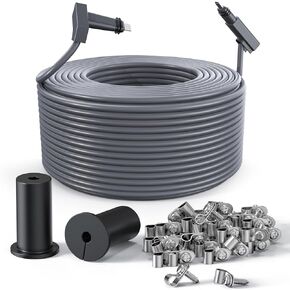 Starlink Cable 150FT for Starlink Satellite V2, Satellite Replacement Extension Cord with End Caps Waterproof, Starlink Replacement Cable Accessories with Cable Bushings & Wire Clips in Kuwait