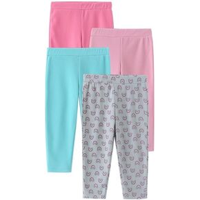 GLASH Kids Toddler Girls Sweatpants, 4pcs Casual Heated Micro Fleece Pants