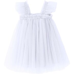 BGFKS Layered Tulle Ruffle Sleeveless Dress for Toddler Girls,Tutu Dress for Baby Girls Princess Dresses