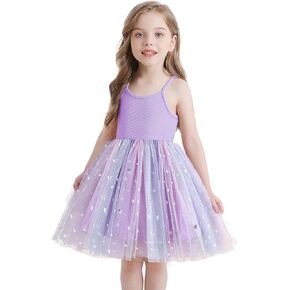 NNJXD Flower Girl's Wedding Dress Lace Sleeveless Tulle Summer Vintage Dresses