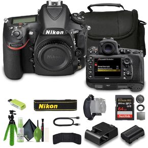Nikon D850 FX-Format Digital SLR Camera + Soft Case + Cleaning Kit + Memory Card Wallet + Extreme PRO 64GB Card + Card Reader + Hand Strap + 12 Inch Flex Tripod