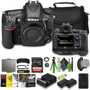 Nikon D850 FX-Format Digital SLR Camera + EN-EL15C Battery + External Charger+ Memory Card Wallet + Extreme PRO 64GB Card + 12 Inch Flex Tripod + Photo Editing Software + More