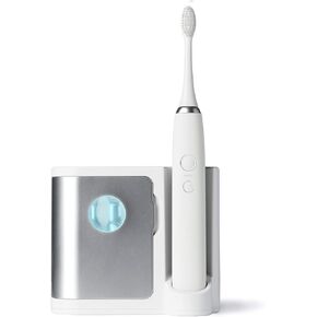Vanity Planet Elements Ultrasonic Electric Toothbrush - Silver - Advanced Oral Care with UV Sanitizing Charger Base with 3 Replacement Heads - 99.9% Effective Keeping Your Teeth Clean