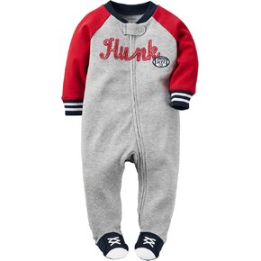 Carters Baby Boys Hunk Sleep & Play 6 Months Grey/red/blue