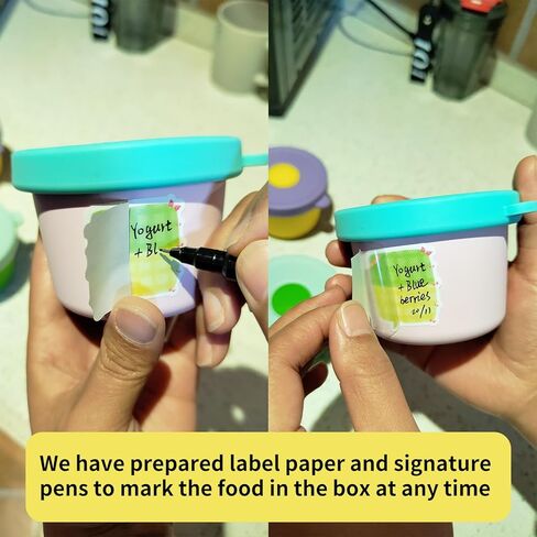 حاويات تخزين طعام الأطفال من السيليكون (5 أونصة، 3 عبوات) - حاويات وجبات خفيفة للأطفال قابلة لإعادة الاستخدام، حاويات طعام الأطفال مع أغطية، حاويات تخزين حليب الثدي للثلاجة - آمنة للاستخدام في الفريزر والميكروويف in Kuwait