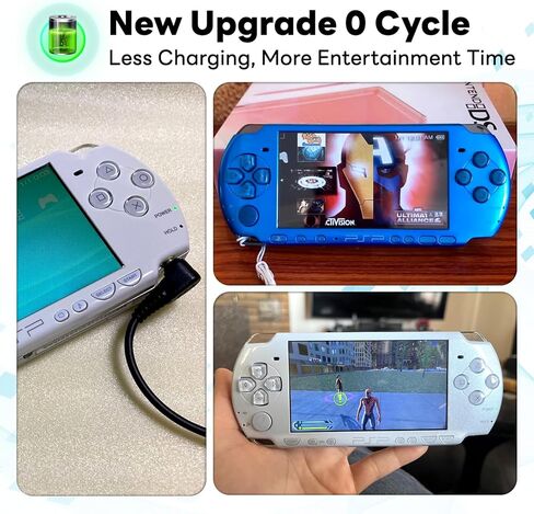 2 حزمة بطارية PSP 3000 قابلة لإعادة الشحن بقدرة 5500 مللي أمبير في الساعة، 2024 ترقية جديدة لبطارية 3.6 فولت عالية السعة لوحدة التحكم PSP 3000 / PSP Slim 2000 PSP-S110، PSP-2001، PSP-3000، PSP-3001 PSP Slim Console إلخ in Kuwait