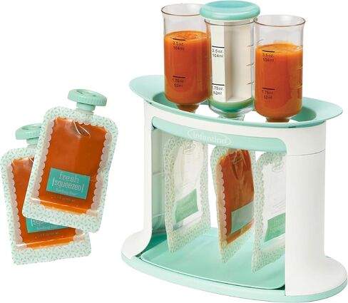 Infantino Squeeze Station for Homemade Baby Food, Pouch Filling Station for Puree Food for Babies and Toddlers, Dishwasher Safe and BPA-Free in Saudi Arabia