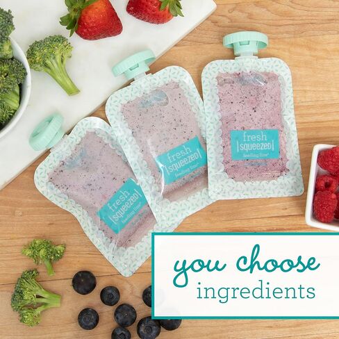 محطة ضغط إنفانتينو لأغذية الأطفال محلية الصنع، محطة تعبئة الحقيبة للأغذية المهروسة للرضع والأطفال الصغار، آمنة للاستخدام في غسالة الأطباق وخالية من مادة BPA in Kuwait