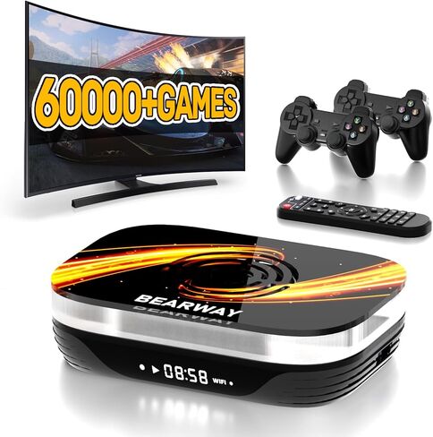 Retro Game Console Retroplay - Super Console X3 PLUS تمت ترقيته حديثًا، Retro Play Arcade 60000+ ألعاب فيديو، متوافق مع أكثر من 70 محاكيًا، وحدة تحكم محاكي التوصيل والتشغيل تدعم 4K UHD، 2.4G+5G، BT4.0 in Kuwait