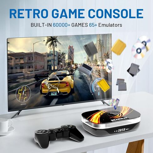 Retro Game Console Retroplay - Super Console X3 PLUS تمت ترقيته حديثًا، Retro Play Arcade 60000+ ألعاب فيديو، متوافق مع أكثر من 70 محاكيًا، وحدة تحكم محاكي التوصيل والتشغيل تدعم 4K UHD، 2.4G+5G، BT4.0 in Kuwait