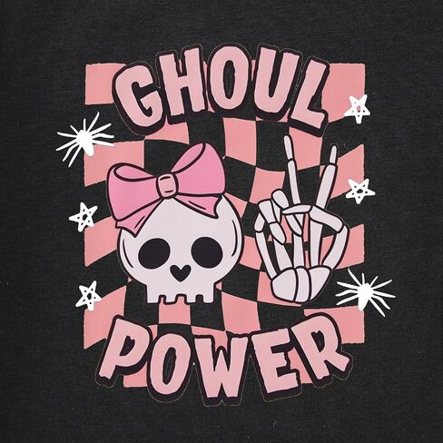 Toddler Baby Girls Halloween Shirt Ghoul Power Skull Tshirt Cute Skeleton Hand Tee Tops Spooky Season Fall Clothes in Saudi Arabia