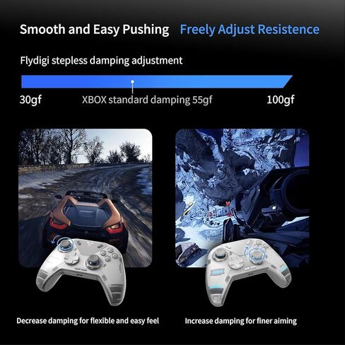 OAAO FLYDIGI APEX4 PC Gaming Controller, Force Feedback, Adjustable Trigger, Alloy Joystick, LCD Display, 1500mAh, 1000hz, Stereo Vibration, Compatible with PC/NS/TV/Android in Saudi Arabia
