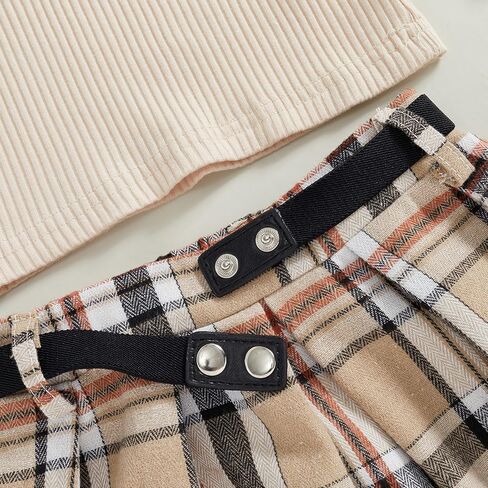 WZTYYDS Toddler Baby Girl Clothes 1T 2T 3T 4T Long Sleeve Ribbed Knit Tops Mini Skirts Set 2Pcs Fall Winter Outfits in Saudi Arabia