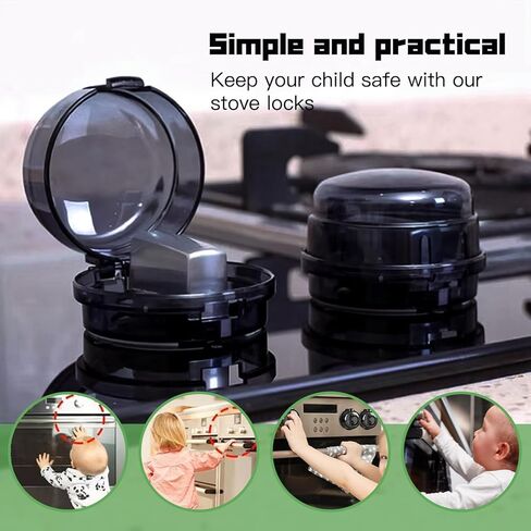 6 قطع من أغطية السلامة لمقبض الموقد ومقبض موقد الغاز وأقفال مقبض الفرن لسلامة الأطفال in Kuwait