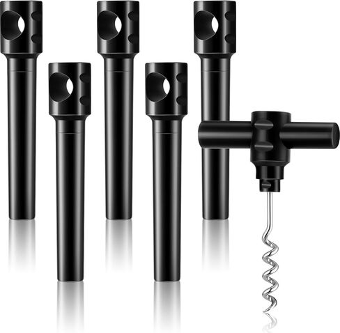 Patelai 6 Pcs Travel Pocket Wine Corkscrew Portable Wine Opener Plastic Wine Cork Opener Mini Camping Cork Screw for Restaurant Wine Bottle Camping Travel Gift (Multicolor) in Kuwait