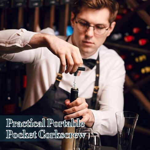 Patelai 6 Pcs Travel Pocket Wine Corkscrew Portable Wine Opener Plastic Wine Cork Opener Mini Camping Cork Screw for Restaurant Wine Bottle Camping Travel Gift (Multicolor) in Kuwait