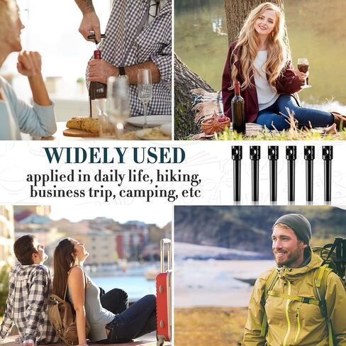 Patelai 6 Pcs Travel Pocket Wine Corkscrew Portable Wine Opener Plastic Wine Cork Opener Mini Camping Cork Screw for Restaurant Wine Bottle Camping Travel Gift (Multicolor) in Kuwait